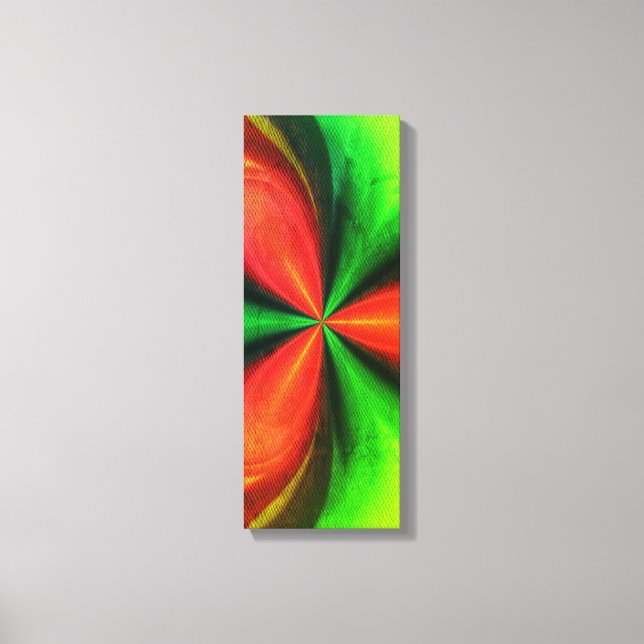 Abstract Red And Green Pattern Canvas Print (Front)