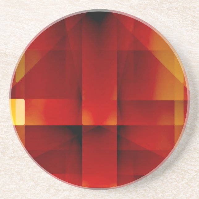 Abstract red arrows coaster (Front)