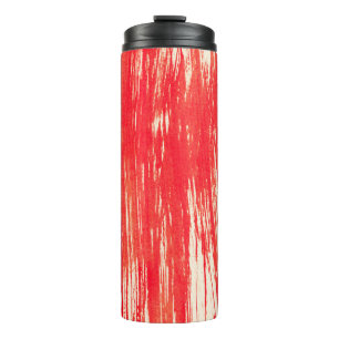 Abstract red background from watercolor thermal tumbler