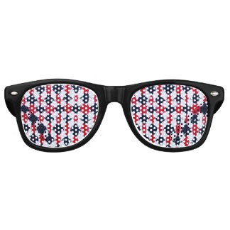 Abstract Red Black Modern Party Sunglasses