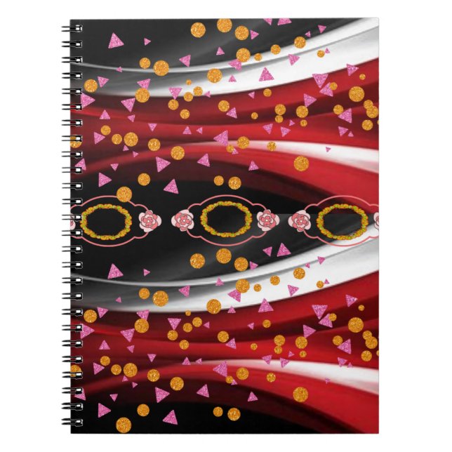 Abstract Red Black Notebook (Front)