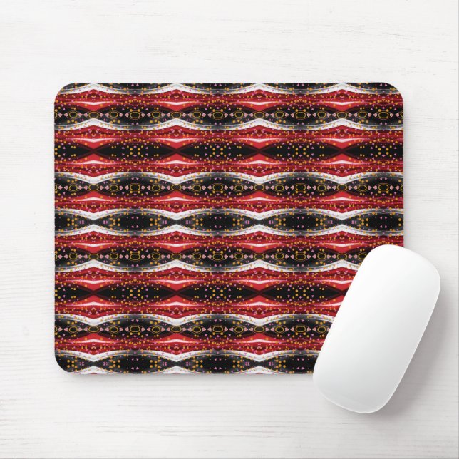 Abstract Red Black White  Mouse Pad! Mouse Pad (With Mouse)