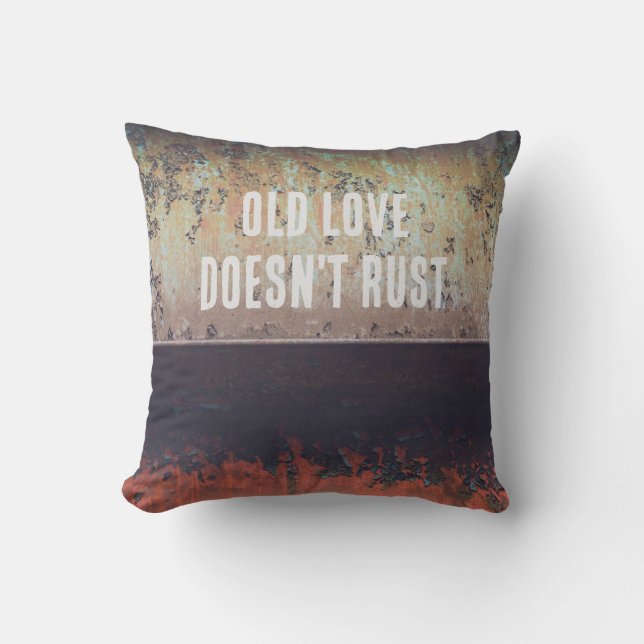 Abstract red brown rusty cushion (Front)