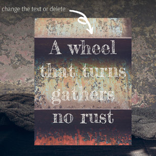 Abstract red brown rusty postcard