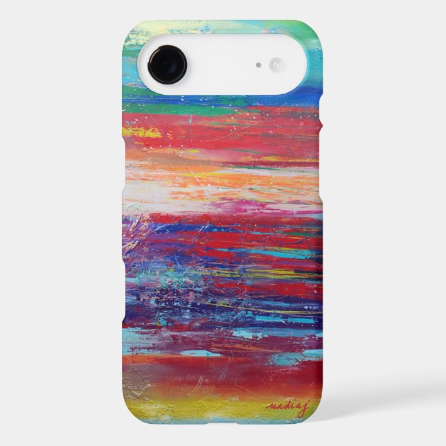 Abstract Red Colourful Phone Case (Back)