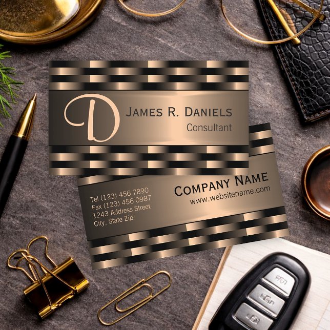 Abstract Red Copper Luxury Metallic Art Pattern Business Card (Creator Uploaded)