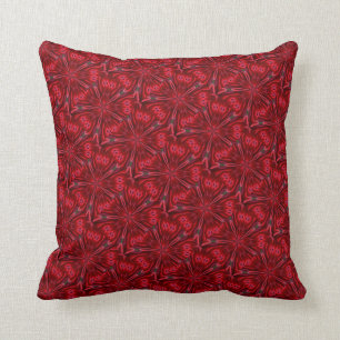 Abstract Red Designer Cushion