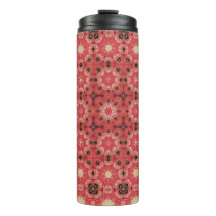 Abstract red floral pattern