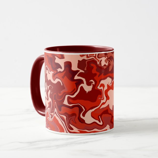 Abstract Red Flow  Mug (Front Left)