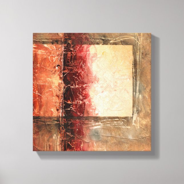 Abstract Red Landscape Canvas Print (Front)
