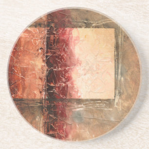 Abstract Red Landscape Coaster