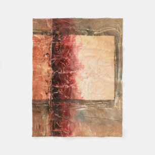 Abstract Red Landscape Fleece Blanket