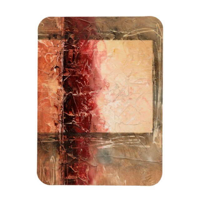 Abstract Red Landscape Magnet (Vertical)