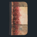 Abstract Red Landscape Samsung S4 Wallet Case<br><div class="desc">Ethan Harper painted this stunning abstract red landscape. A rectangular inset creates a lighter portion of the piece. A very sanguine piece,  order your copy today!</div>