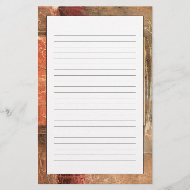 Abstract Red Landscape Stationery (Front)