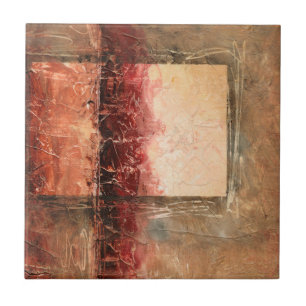 Abstract Red Landscape Tile