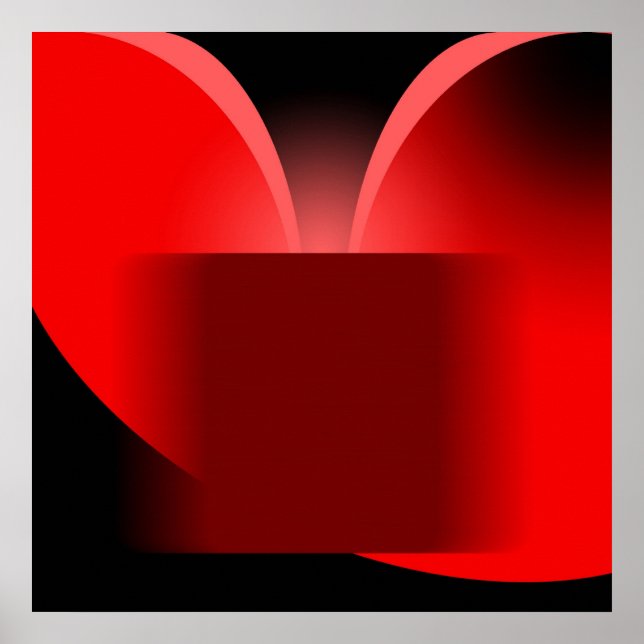 Abstract Red Luxury with Black AP0004 Poster (Front)