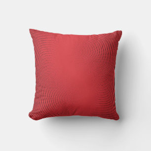 Abstract red monochrome halftone pattern. Soft cur Cushion