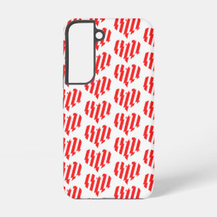 Abstract Red n White Stripes Valentine Heart Samsung Galaxy Case