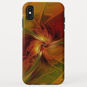 Abstract Red Orange Brown Green Fractal Art Flower Case-Mate iPhone Case