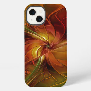 Abstract Red Orange Brown Green Fractal Art Name iPhone 13 Case