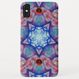 ABSTRACT RED PINK BLUE STARS WITH GEMSTONES Case-Mate iPhone CASE