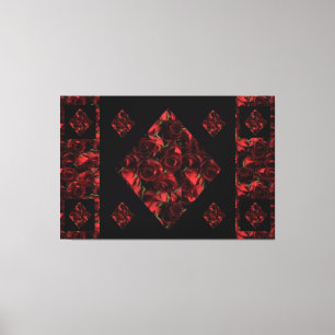 Abstract Red Rose Canvas Print