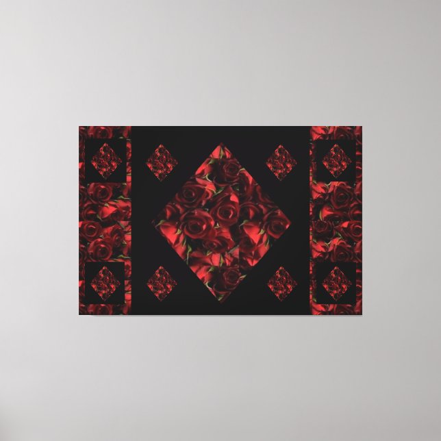 Abstract Red Rose Canvas Print (Front)