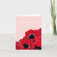 Abstract Red Roses and Poppies