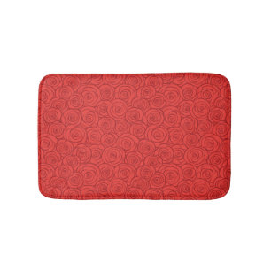 Abstract Red Roses Background Bath Mat