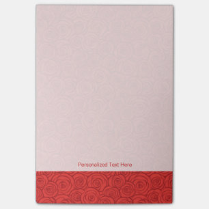 Abstract Red Roses Background Post-it Notes