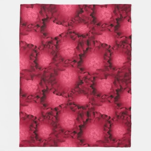 Abstract red roses poppy flowers floral romantic V Fleece Blanket