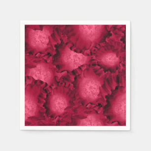 Abstract red roses poppy flowers floral romantic V Napkin