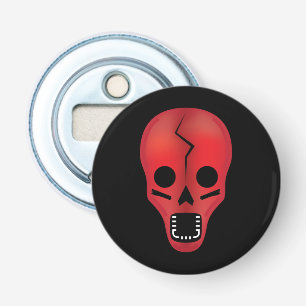 Abstract Red Skull Bottle Opener