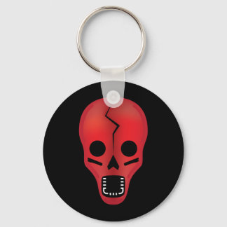 Abstract Red Skull Key Ring
