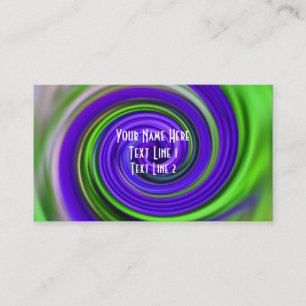 Abstract Red Yellow Swirls Business Card