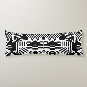 Abstract Reflections: Lines, Cubes, and Monochrome Body Cushion