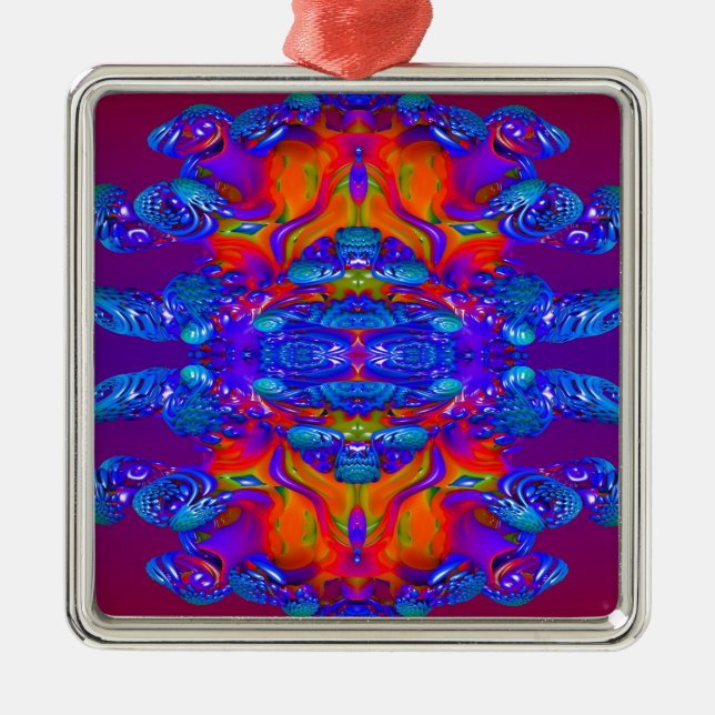 Abstract Reflections Metal Tree Decoration (Front)