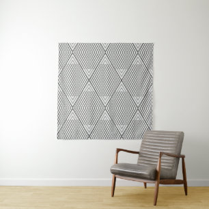 Abstract repeat lines tapestry