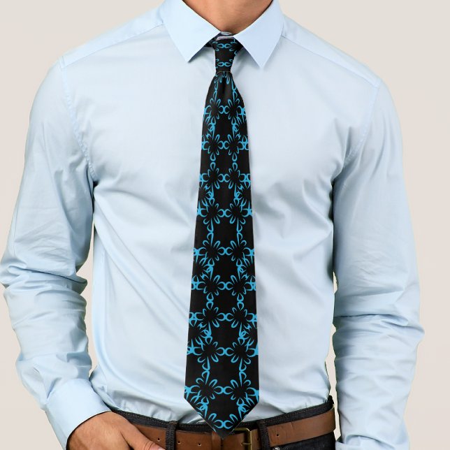 Abstract Repeat Pattern Geometric Eclipse Line Art Tie (Creator Uploaded)