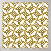 Abstract repeatable background of golden twisted s
