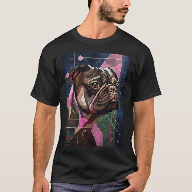 Abstract representation of a pug portrait T-Shirt (Front)