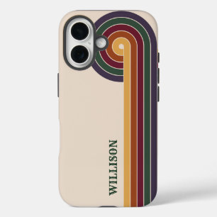Abstract Retro 1980s Pattern iPhone 16 Case