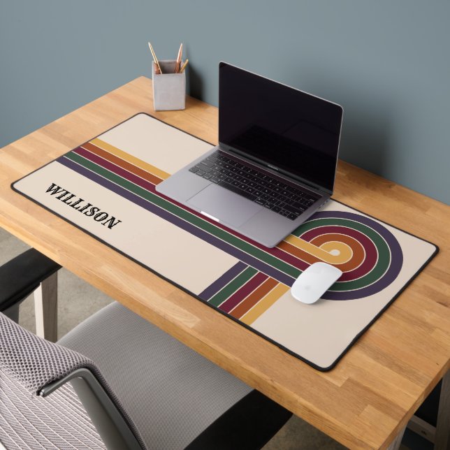Abstract Retro 1980s Pattern Desk Mat (Office 2)