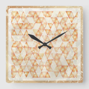 Abstract retro background square wall clock
