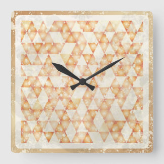 Abstract retro background square wall clock