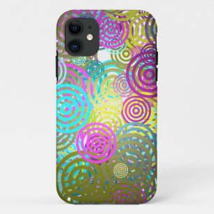 Abstract Retro circle pattern Case-Mate iPhone Case
