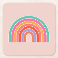 Abstract Retro Colourful Rainbow