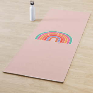 Abstract Retro Colourful Rainbow Yoga Mat