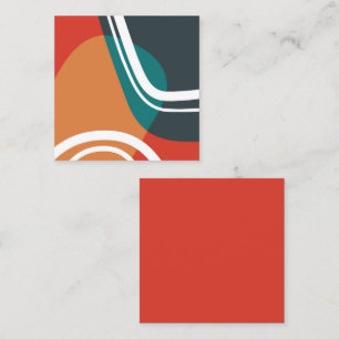Abstract retro colours artwork square business card